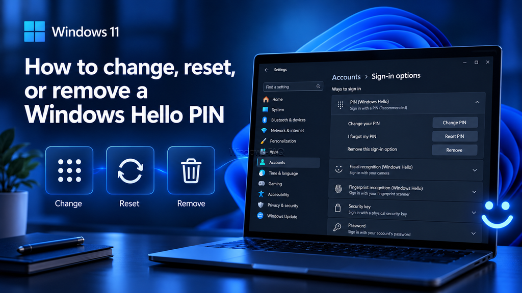 How to change, reset, or remove a Windows Hello PIN
