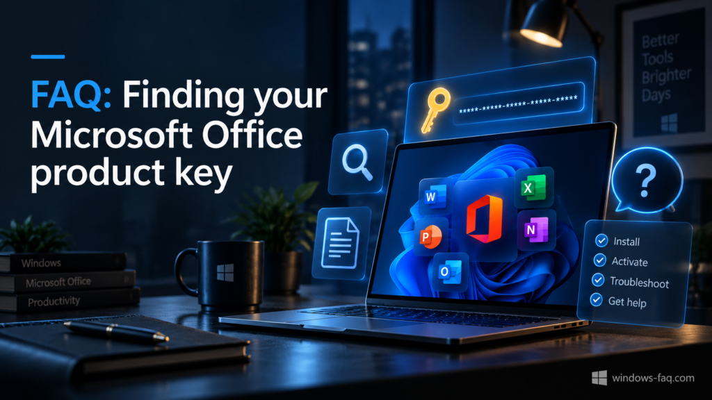 FAQ - Finding your Microsoft Office product key
