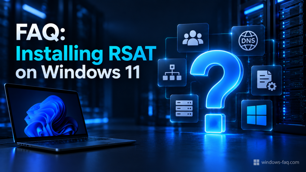FAQ Installing RSAT on Windows 11