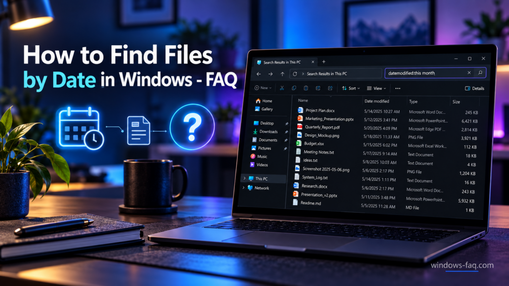 How to Find Files by Date in Windows - FAQ