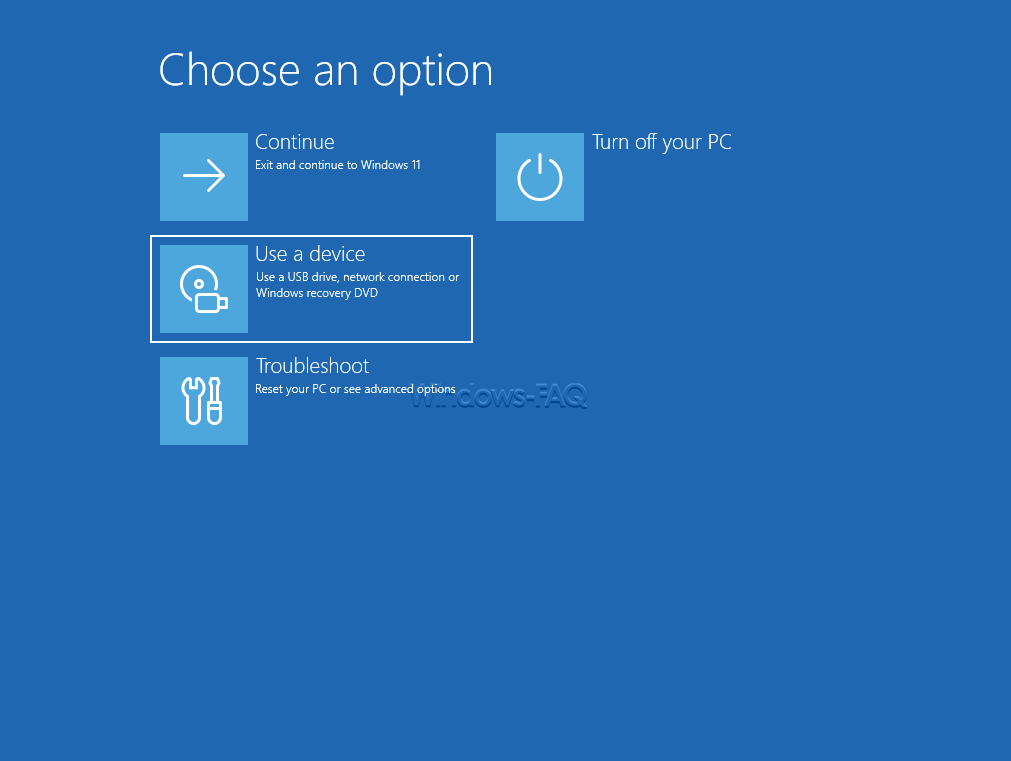 Use the Windows 11 USB to repair a PC